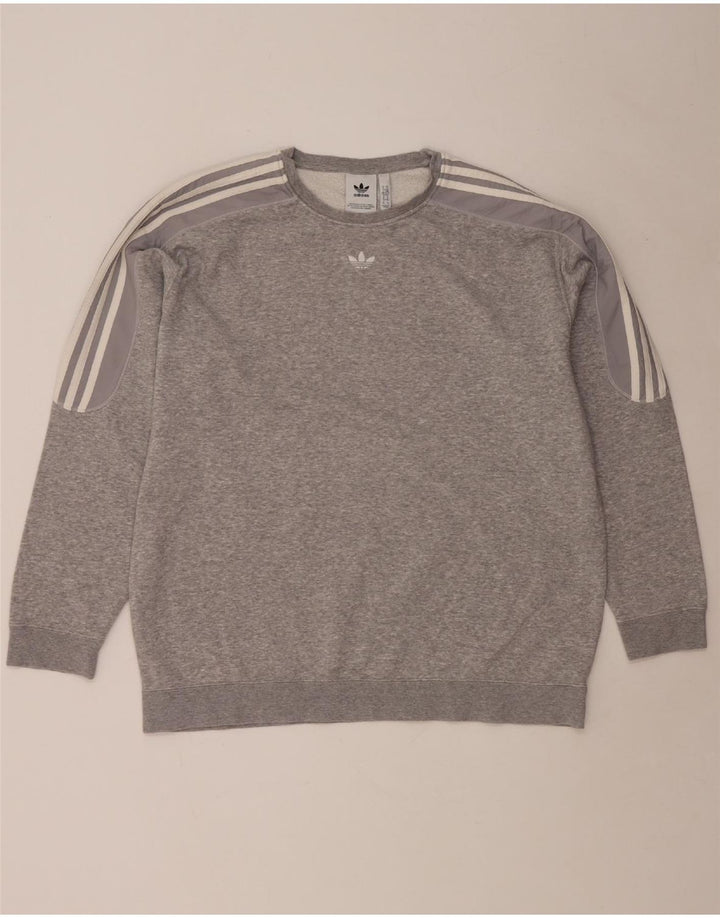 Męska bluza ADIDAS XL, szara, nakrapiana bawełna