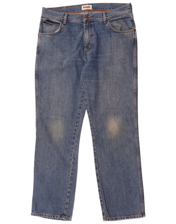 Męskie jeansy Wrangler Texas Straight W36 L32 Niebieskie bawełniane