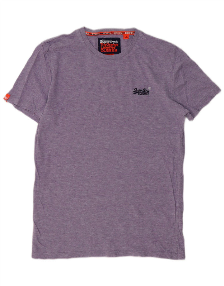 Koszulka męska SUPERDRY Top, średnia fioletowa bawełna