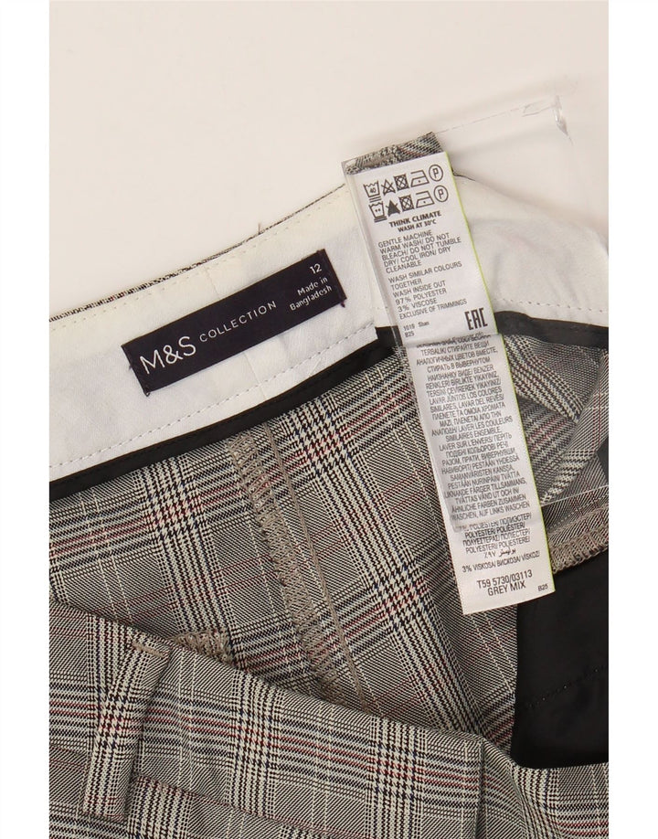 Spodnie Chino damskie Marks & Spencer UK 12 Medium W32 L33 Szare pepitka