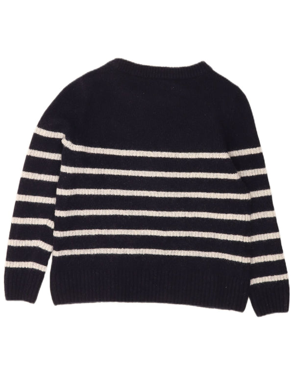 Sweter damski Barbour z dekoltem w łódkę UK 14, średni granatowy, wełniany w paski
