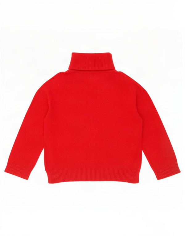 Sweter damski Massimo Dutti z zamkiem błyskawicznym UK 16, duża czerwona wełna
