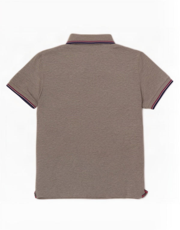Męska koszulka polo Trussardi, duża, szara, bawełniana w paski