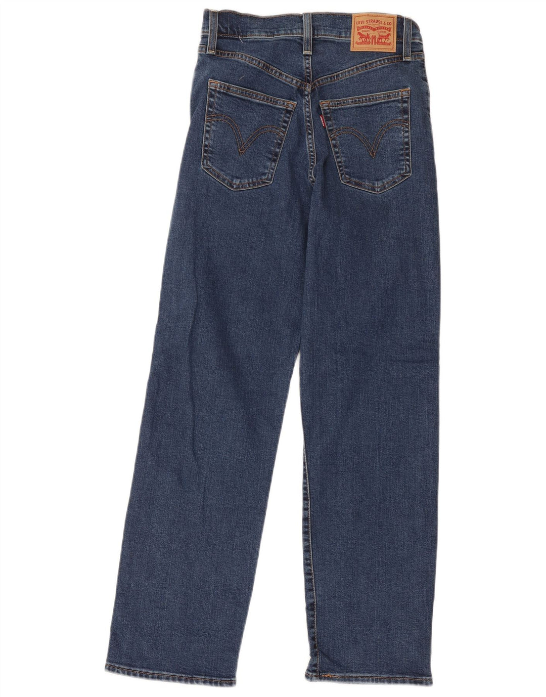 Damskie jeansy Levi's Ribcage Straight W27 L29 Niebieskie bawełniane
