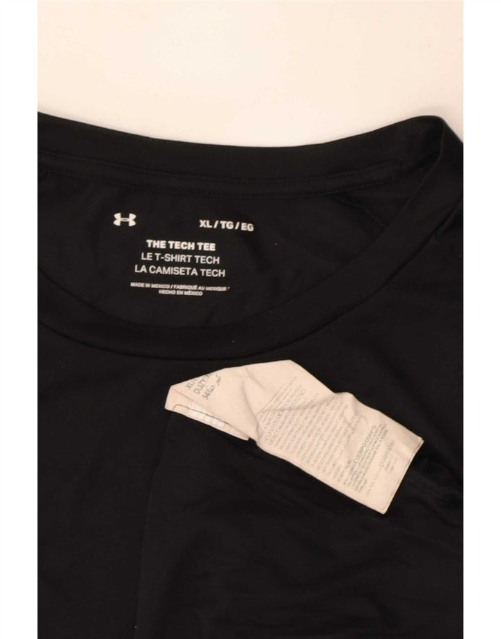 Under Armour Męski T-shirt Top XL, czarny, poliester