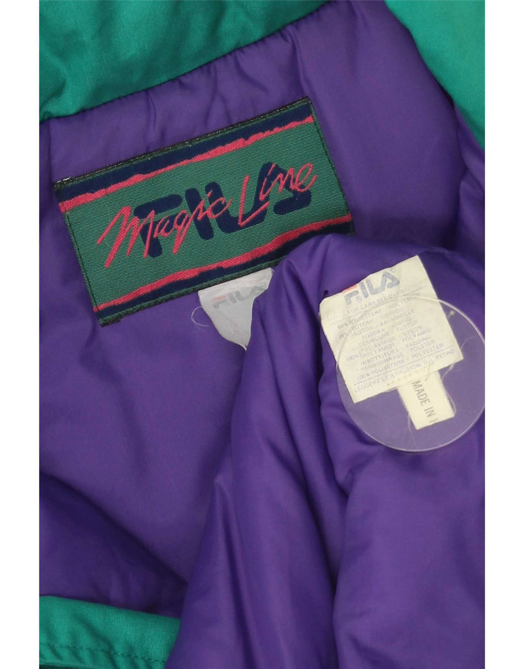 Męska ocieplana kurtka z kapturem Fila IT 46 Small Green Polyester
