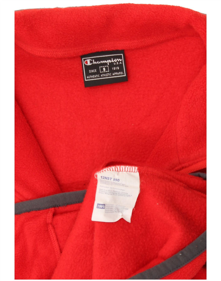 CHAMPION Mens Fleece Gilet UK 36 Small Red Polyester Vintage Champion and Second-Hand Champion from Messina Hembry 