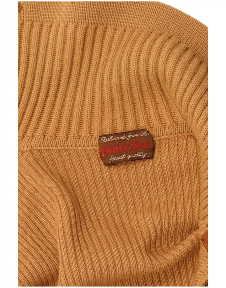 Damski zamszowy sweter VINTAGE UK 12 w kolorze średniego beżu