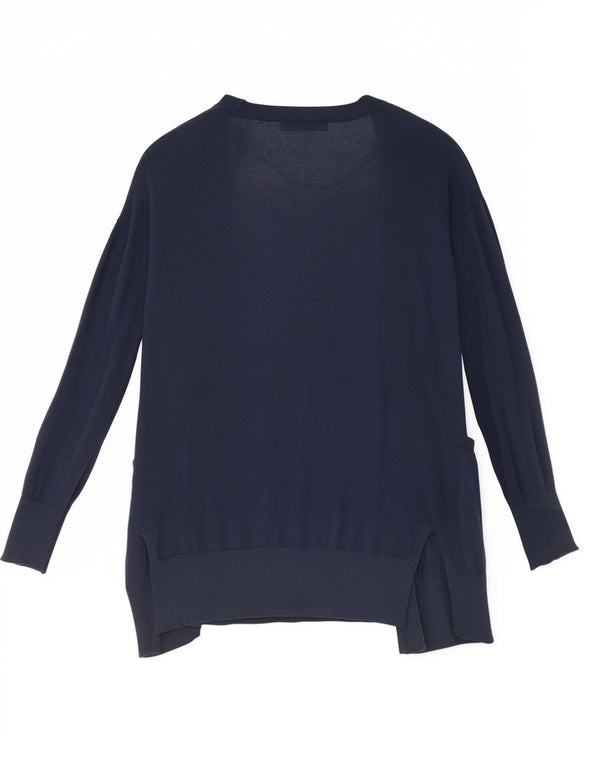 Sweter damski Marks & Spencer Longline Open Cardigan UK 6 XS granatowy