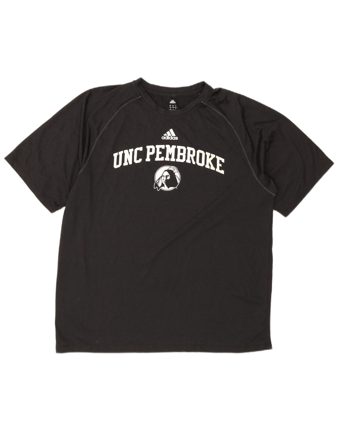 Męska koszulka z grafiką Adidas UNC Pembroke, duża, czarna, poliestrowa