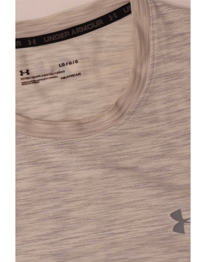 Męska koszulka Under Armour Heat Gear z długim rękawem, duża, szara, nakrapiana