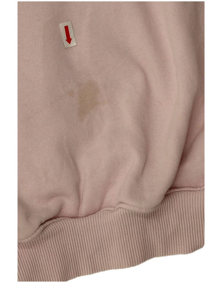 Damska bluza oversize Zara Crop UK 14, średnia różowa bawełna