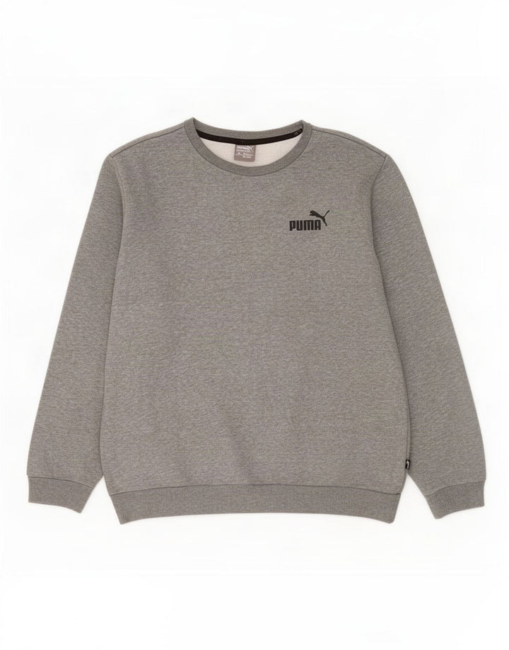 Męska bluza Puma Sweter, duża, szara, nakrapiana bawełna