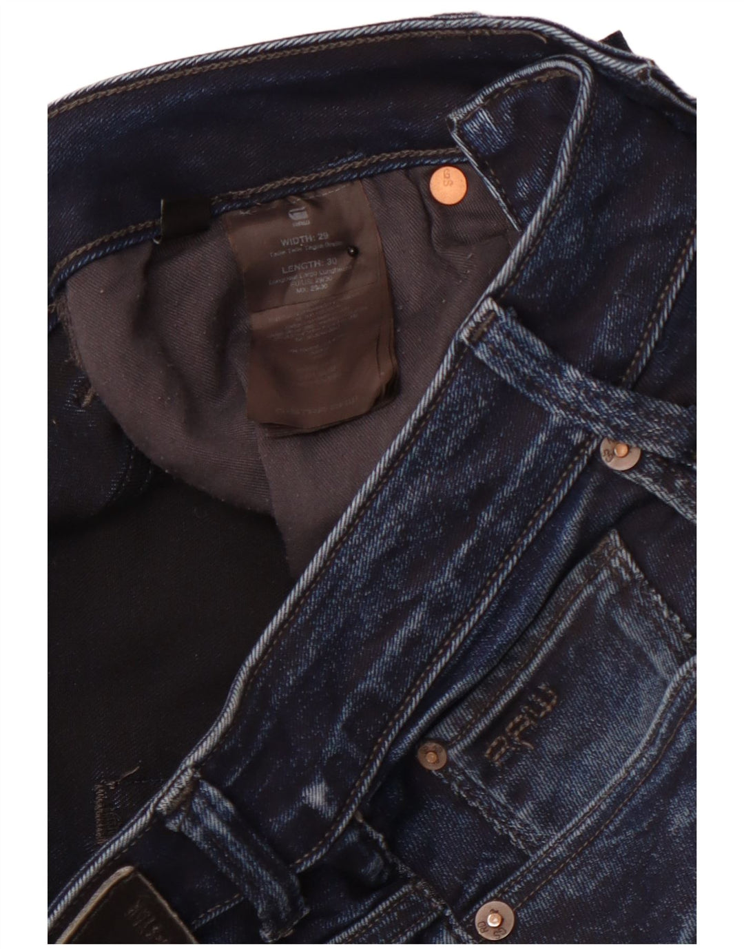 Damskie jeansy G-STAR 3301 Slim W29 L30 Granatowa bawełna