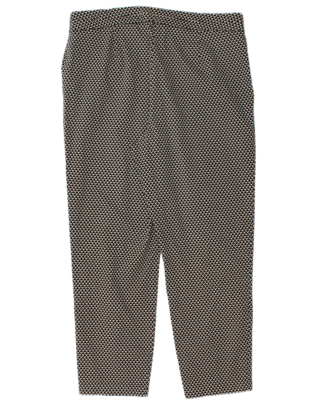 Spodnie damskie Capri Marks & Spencer UK 12 Medium W28 L22 Czarne geometryczne