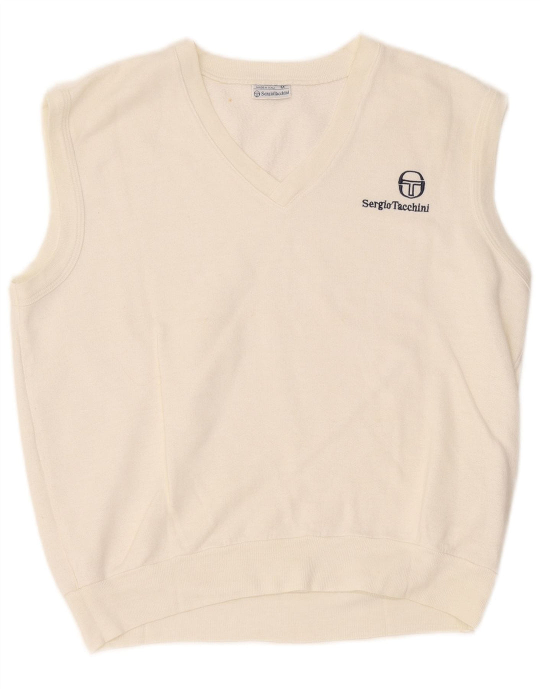 Męska bluza bez rękawów Sergio Tacchini, średni biały akryl
