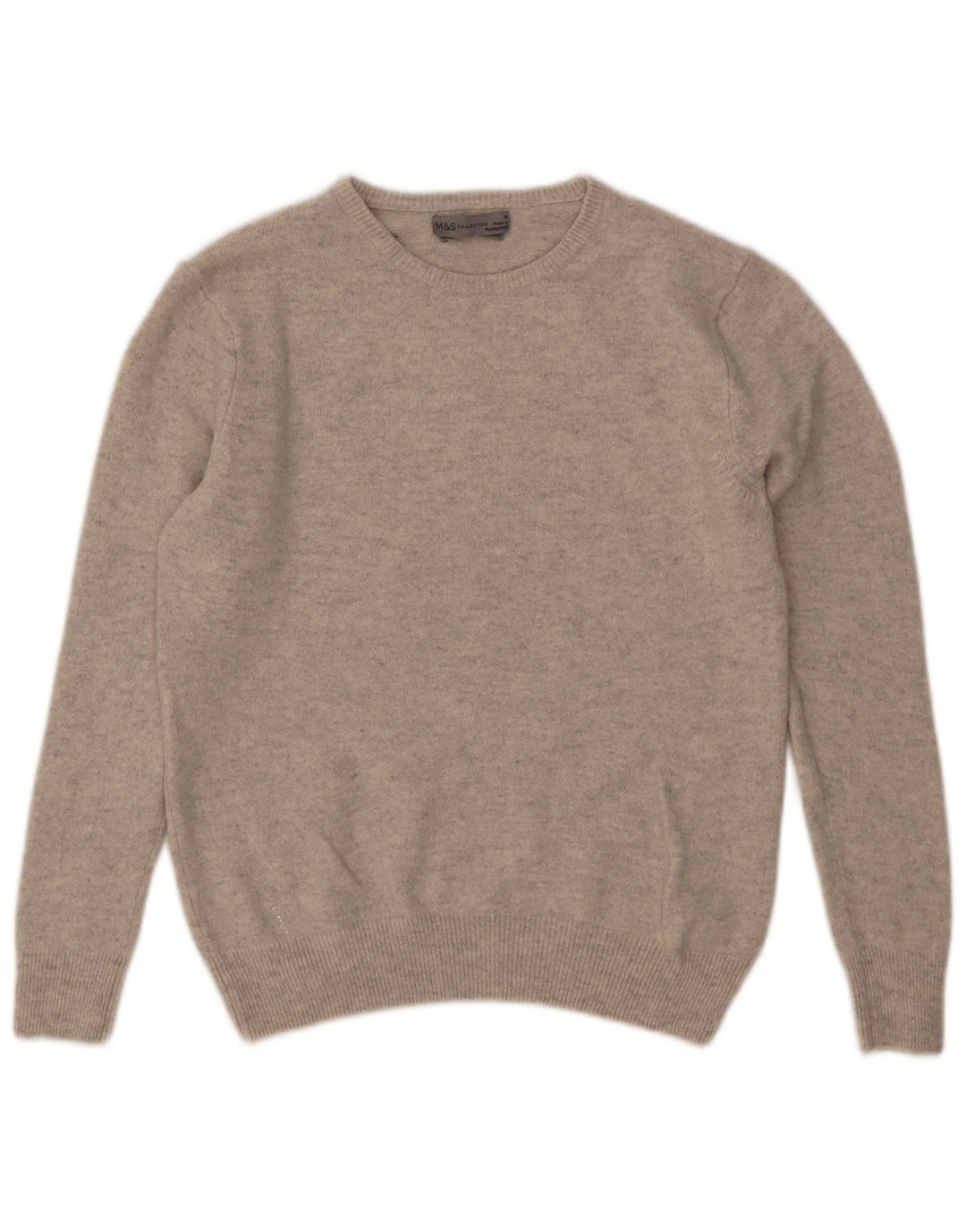 Sweter damski Marks & Spencer z okrągłym dekoltem, UK 14, średni szary nakrapiany