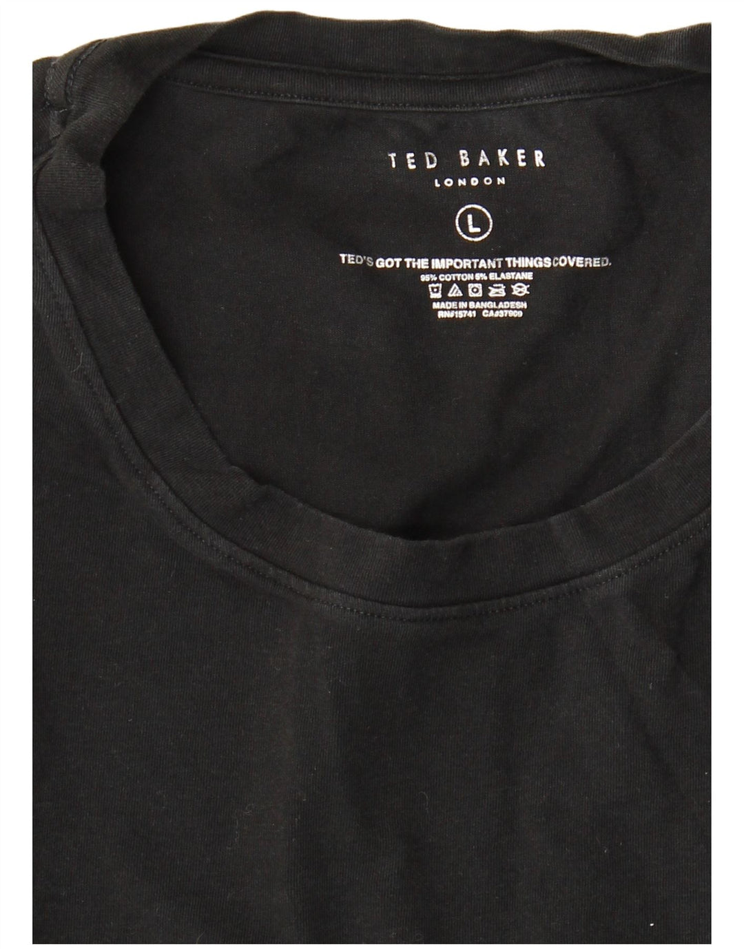 Męski T-shirt Ted Baker, duży, czarny, bawełniany