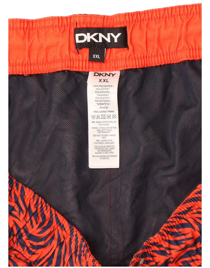 Męskie spodenki kąpielowe Dkny 2XL, pomarańczowy, geometryczny poliester