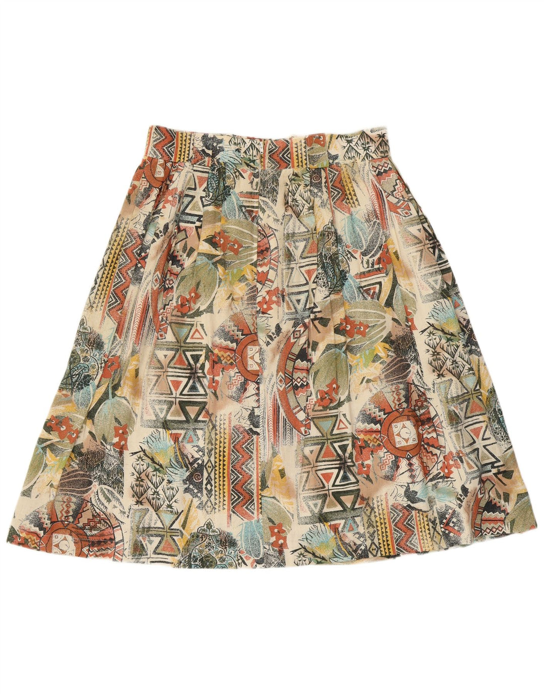 Damska plisowana spódnica VINTAGE UK 16 duża W32 wielokolorowa geometryczna