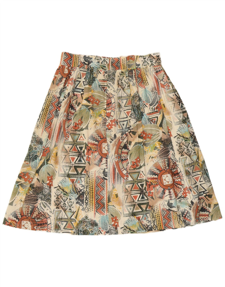 Damska plisowana spódnica VINTAGE UK 16 duża W32 wielokolorowa geometryczna