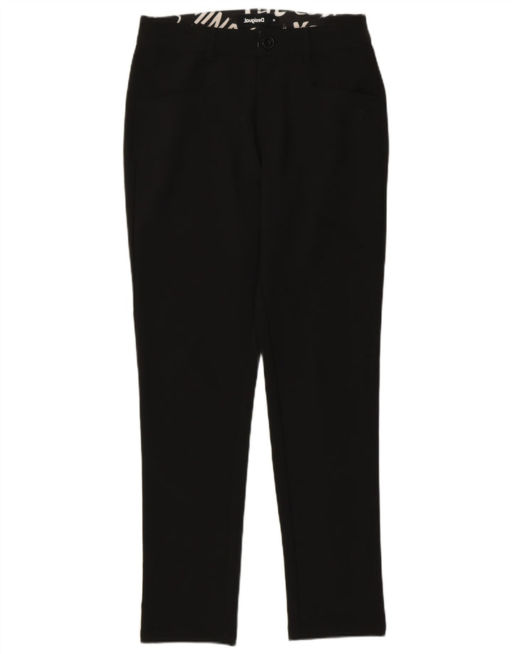 Damskie spodnie typu slim casual, Desigual, średnie W28 L28 czarne