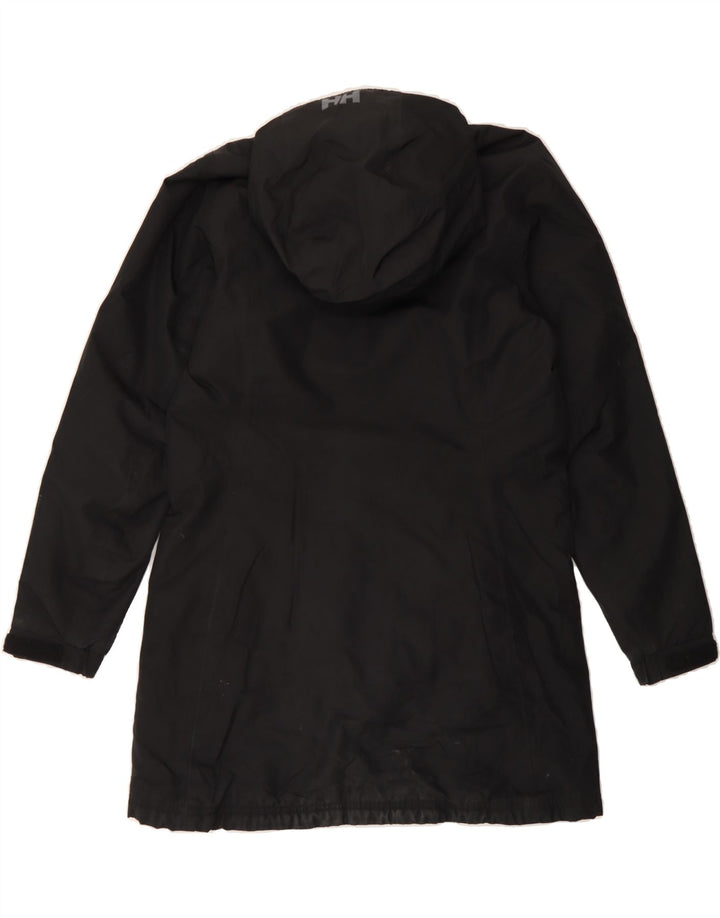 HURLEY Womens Hooded Windbreaker Coat UK 14 Medium Black Polyester Vintage Hurley and Second-Hand Hurley from Messina Hembry 