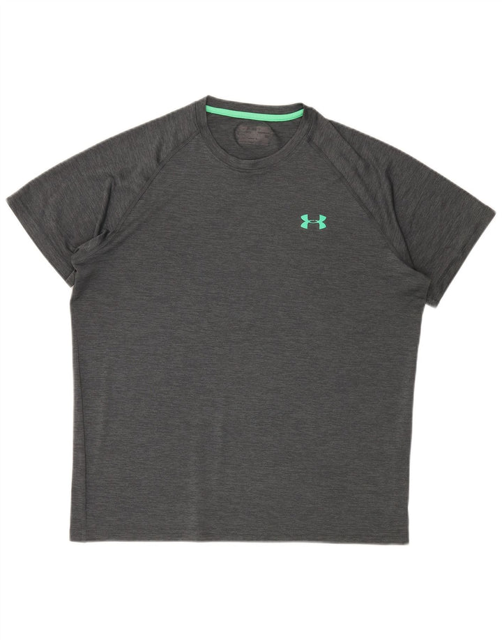 Męski T-shirt UNDER ARMOUR, duży, szary, nakrapiany
