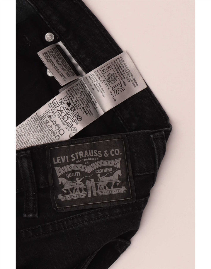Męskie proste dżinsy Levi's W38 L29 Czarna bawełna