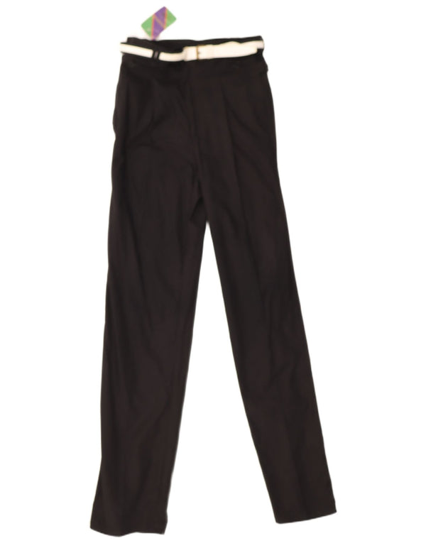 Wampum Damskie spodnie typu slim casual IT 44 Medium W28 L34 Czarna bawełna