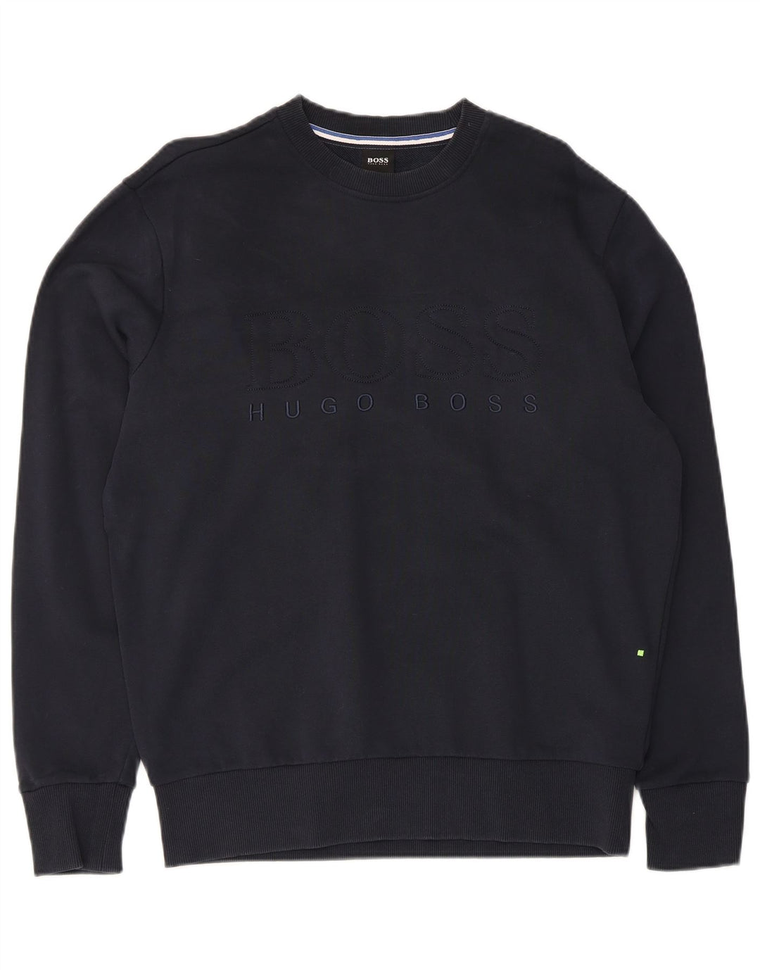 Męska bluza z grafiką Hugo Boss, średnia, granatowa bawełna