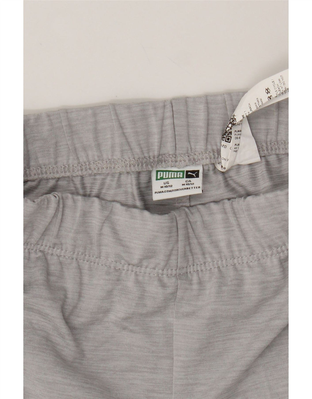 PUMA Girls Graphic Leggings 10-11 Years Medium Grey Flecked Polyester Vintage Puma and Second-Hand Puma from Messina Hembry 
