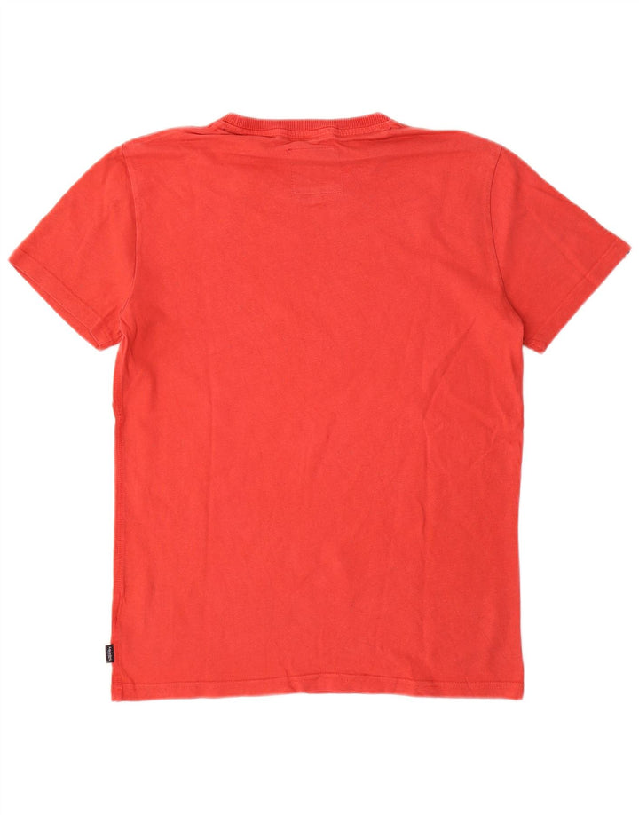 Męski T-shirt z grafiką Superdry, mały, czerwony, bawełniany