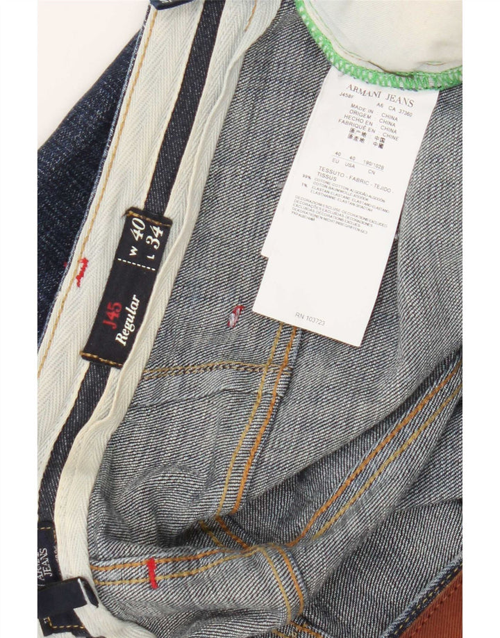 Męskie jeansy Armani Regular Straight W40 L34 Granatowa bawełna