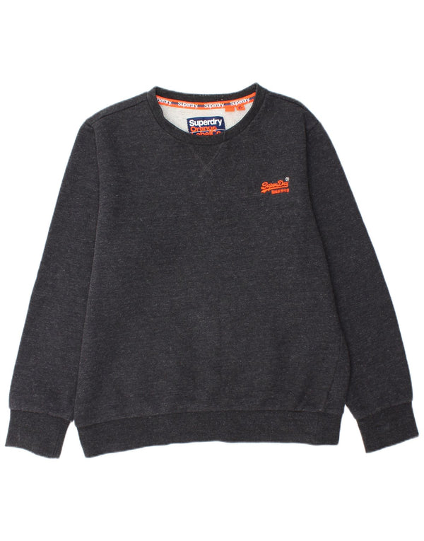 SUPERDRY Męski sweter bluzowy XL granatowy, bawełniany