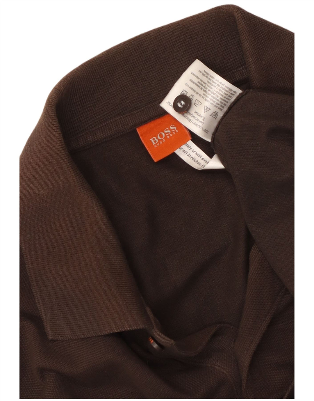 Męska koszulka polo HUGO BOSS XL, brązowa, bawełniana