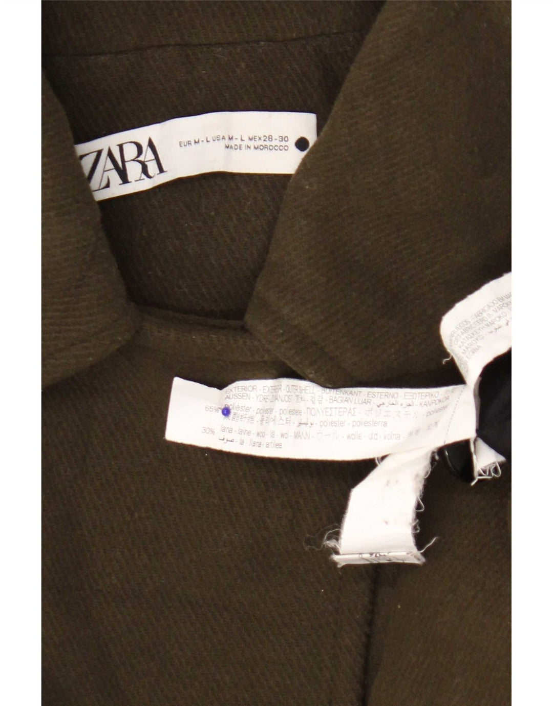 Kurtka damska Zara Cape UK 14, średni khaki, poliester