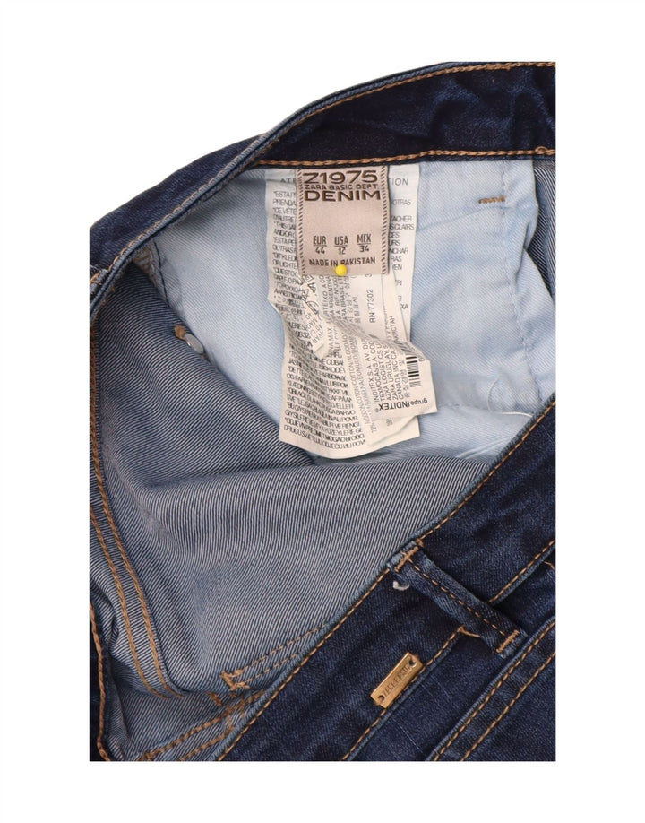 Jeansy damskie Zara Slim Bootcut EU 44 XL W34 L34 Granatowe