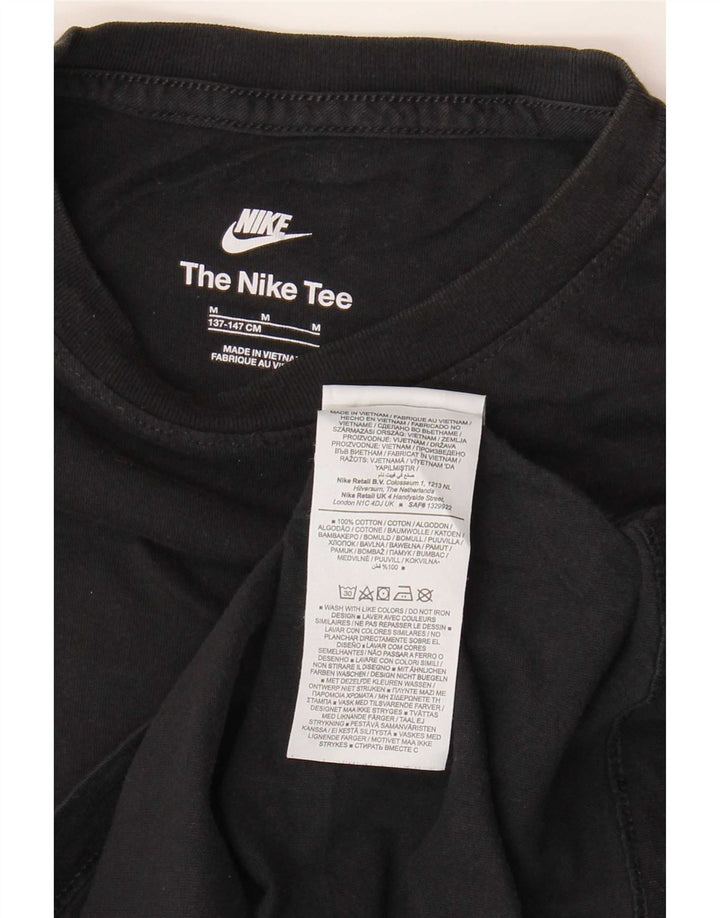 T-shirt chłopięcy Nike na 10-11 lat, średni czarny, bawełniany