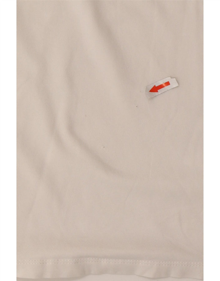 Damska koszulka z grafiką Guess Top UK 6 XS, biała bawełna