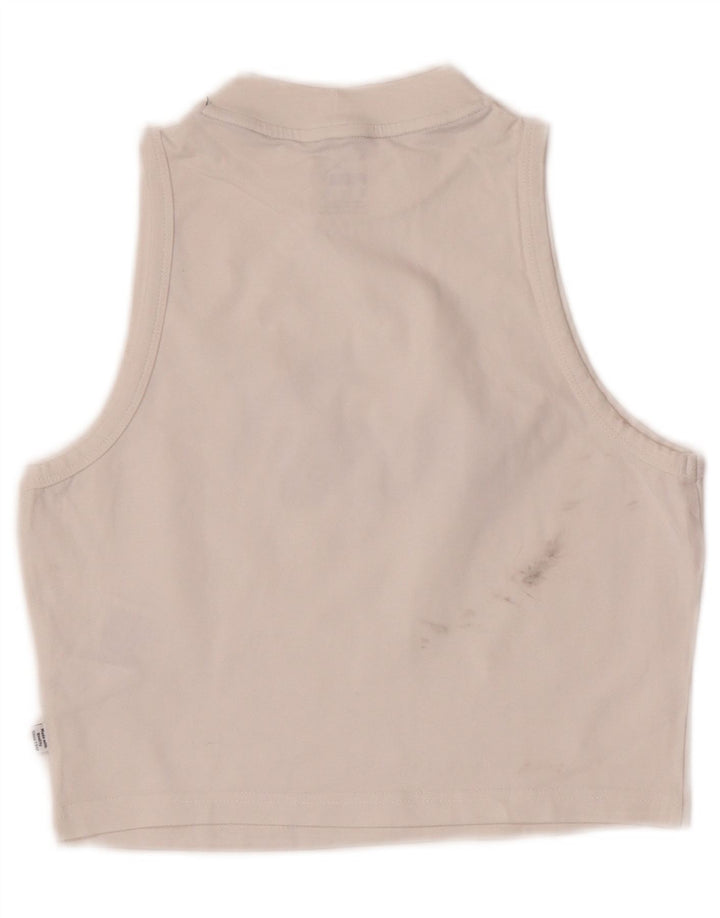 Damska kamizelka Puma Crop Graphic UK 12 Średnia biała bawełna