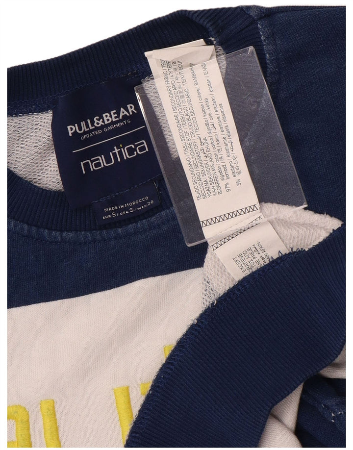 Damski sweter oversize NAUTICA UK 10 w małe granatowe paski