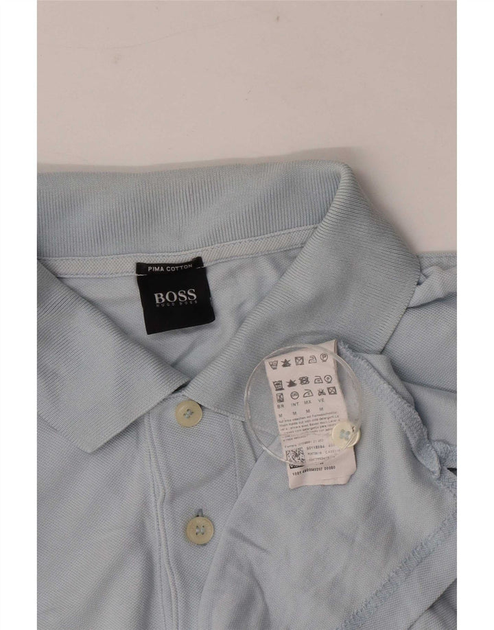 Męska koszulka polo Hugo Boss, średnia niebieska, bawełniana