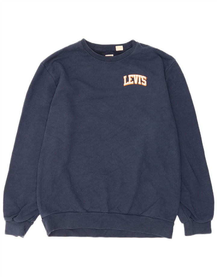 Męska bluza Levi's Standard Graphic, duża, granatowa, bawełniana