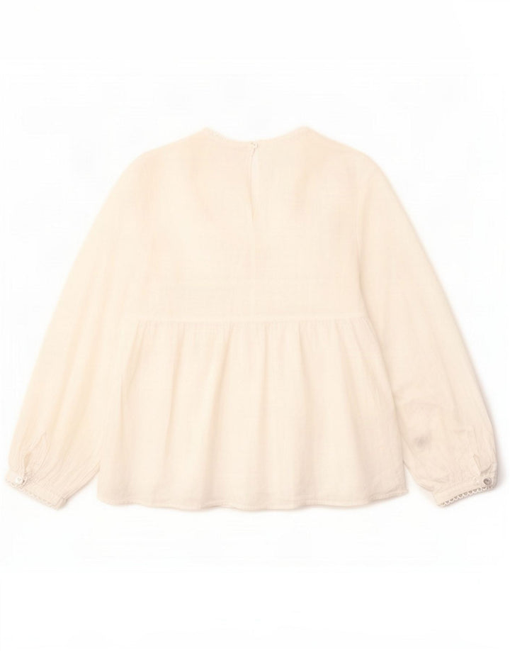 Damska bluzka z rękawem 3/4 Zara Top UK 10 Small White Poliester