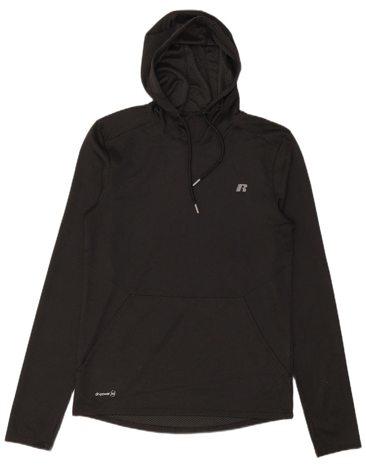 Top męski Russell Athletic z długim rękawem, UK 34/36, mały, czarny poliester