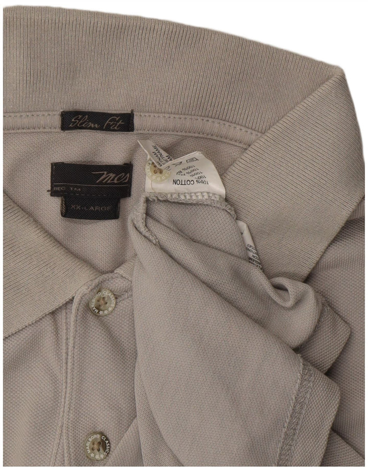 MARLBORO CLASSICS Męska koszulka polo slim fit 2XL Szara bawełna