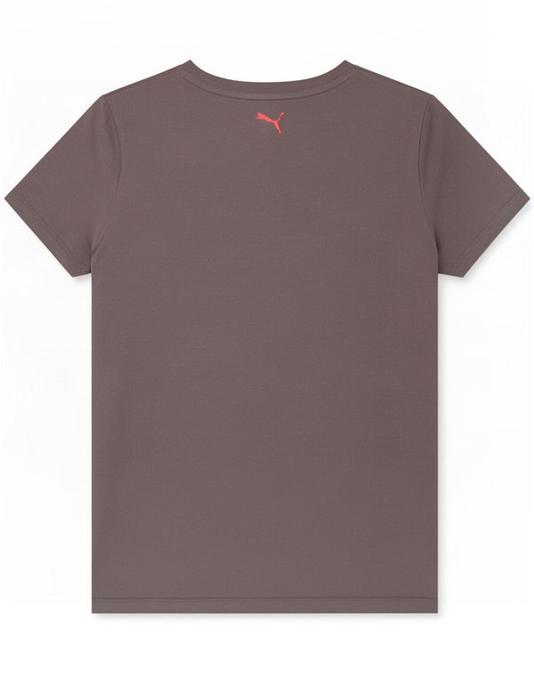 Damska koszulka z grafiką Puma Top UK 14, średnia szara bawełna