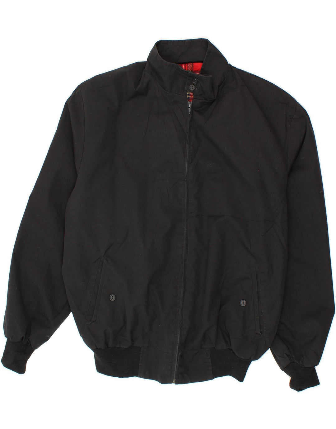 VINTAGE Mens Bomber Jacket UK 42 XL Black Vintage Vintage and Second-Hand Vintage from Messina Hembry 