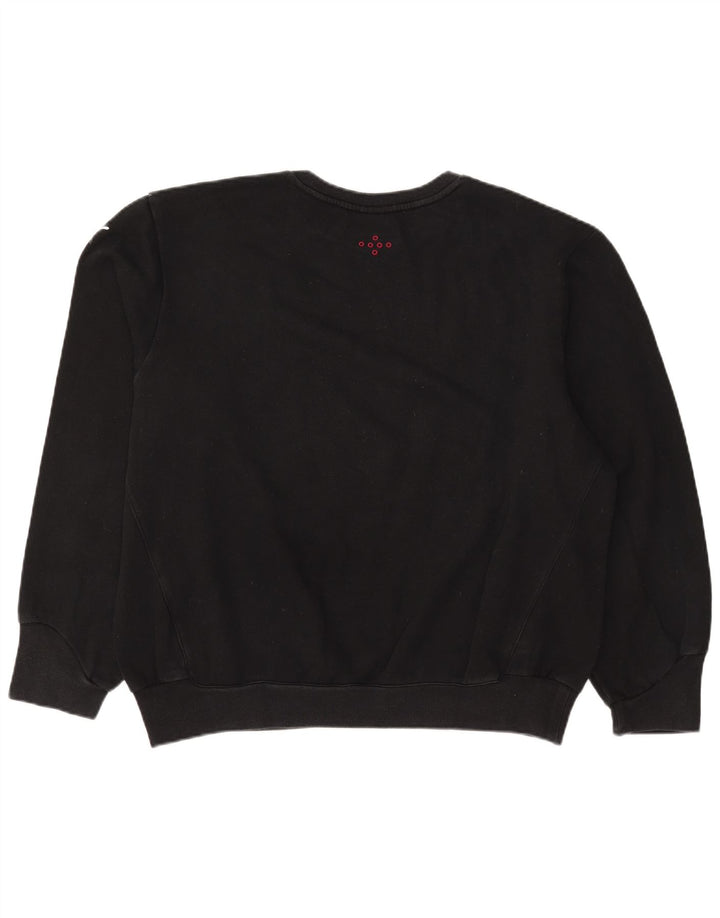 Męski sweter z grafiką PUMA, duży, czarny, bawełniany